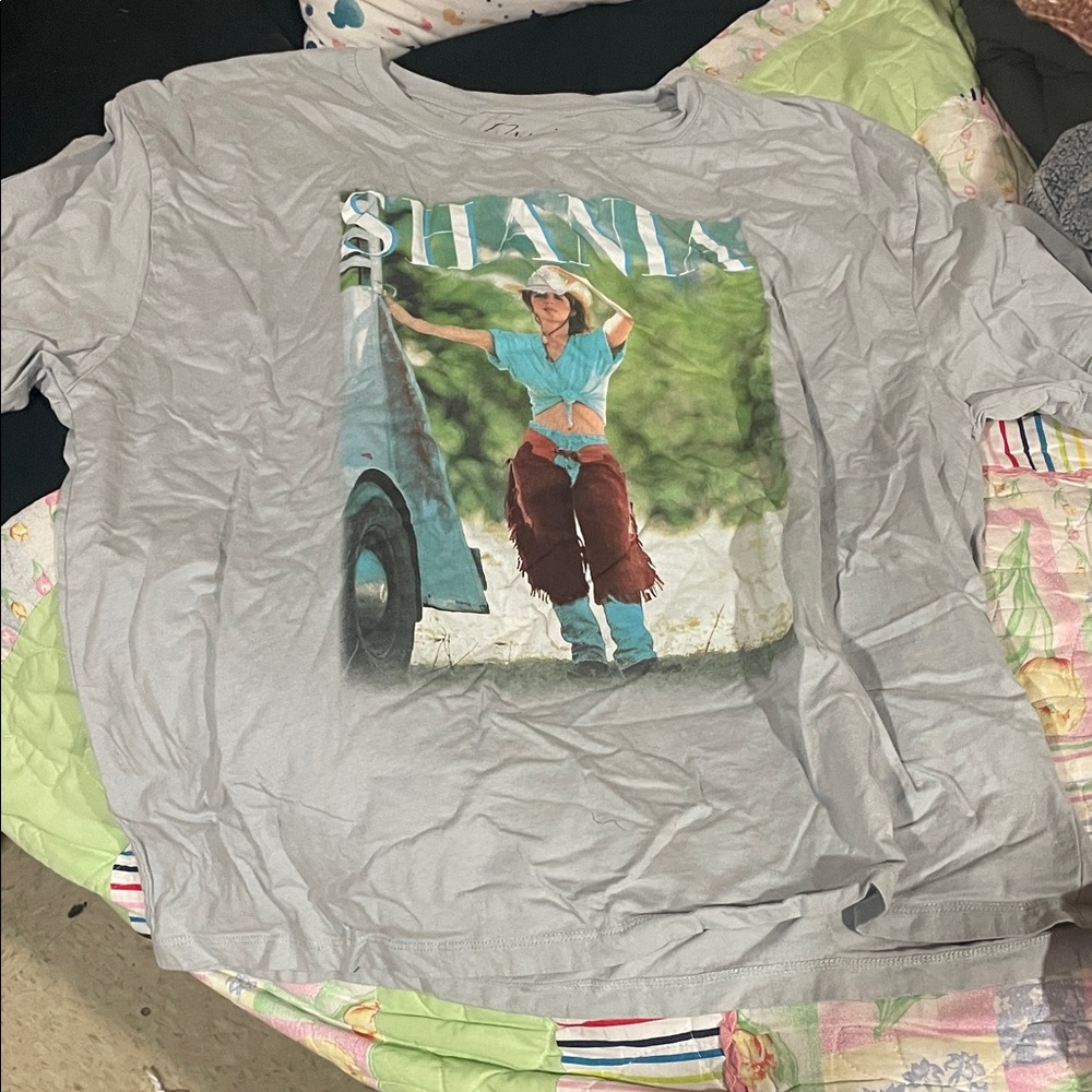 Graphic Gray T-Shirt with Western Print